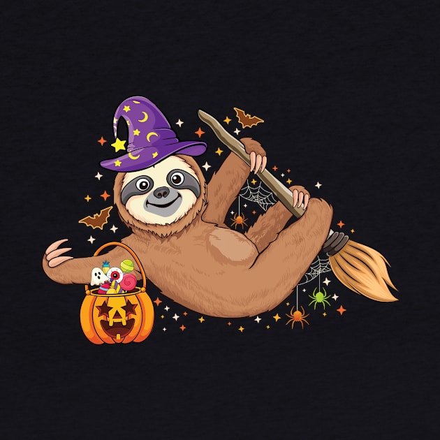 Funny animal Halloween Sloth Lovers Cute Halloween sloth by UNXart